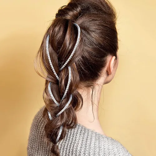 Vista 6 de Chunyin 6 Piezas Cadenas de Cabello con Diamantes de Imitación para Mujer Encanto de Perla Accesorios de Joyería para el Cabello con Diamantes