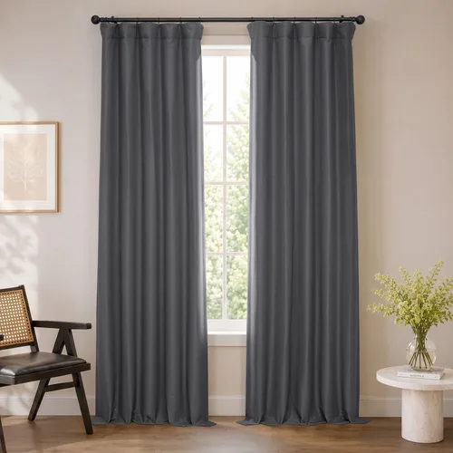 Vista 23 de HPD Half Price Drapes Bellino - Cortinas de oscurecimiento de habitación de 63 pulgadas de largo, para dormitorio y sala de estar (1 panel), 50