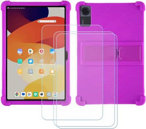 TPU Cover for Lenovo Idea Tab Pro Gen 2 + 3 HD Tempered Glass, Silicone Shell Bumper Protective Back Case - 9 Hardness Anti-Scratch Screen Protector