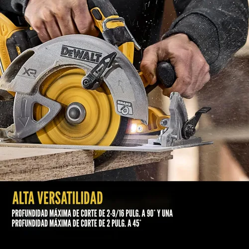 Vista 10 de DEWALT Sierra circular inalámbrica sin escobillas de 20 V MAX XR de 7-1/4 pulgadas, solo herramienta (DCS590B)