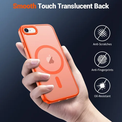 Vista 826 de SUPFINE - Funda magnética para iPhone 13 Pro Max (compatible con MagSafe), (protección contra caídas de grado militar de 10 pies), delgada, Negro