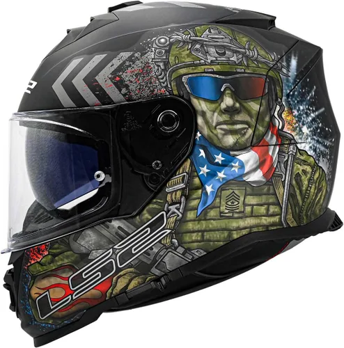 Vista 10 de LS2 - Casco integral Assault para motocicleta con visera solar