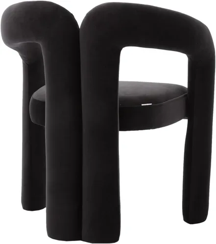 Vista 6 de Juego de 2 sillas de comedor modernas de terciopelo, sillas laterales tapizadas con barril para cocina, sillas de comedor, cómodas sillas de tocador