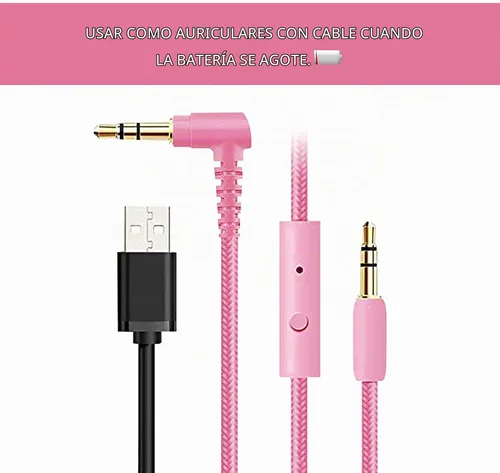 Vista 8 de Riwbox CT-7 - Auriculares Bluetooth para niños, con luz LED, inalámbrico, con micrófono y control de volumen para viajes, escuela, teléfonos