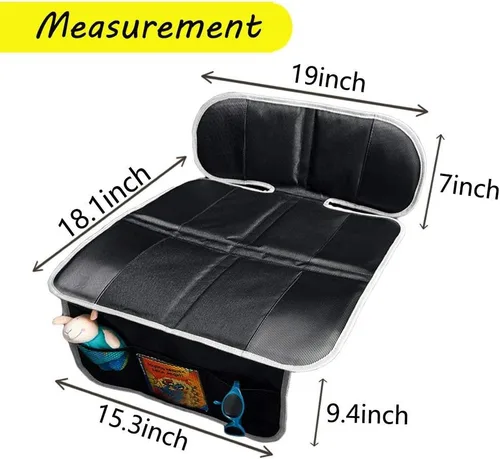 Vista 2 de Big Ant Protector de asiento de automóvil, protección acolchada gruesa para asientos de auto para niños y bebés, tapete para perro, antideslizante e