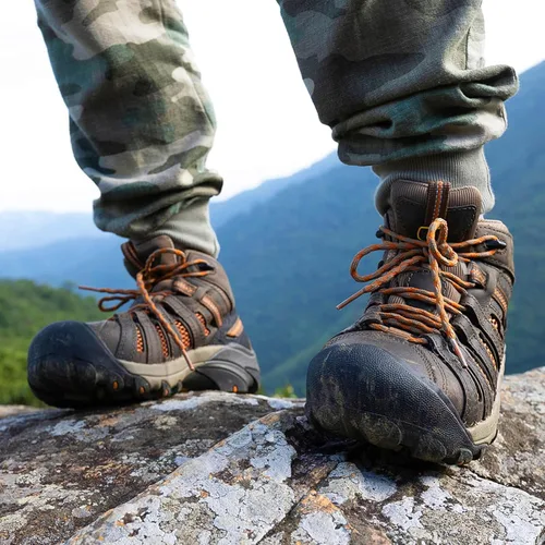 Vista 8 de DELELE 2 pares de cordones redondos con forma de onda, antideslizantes, resistentes y duraderos, para escalada al aire libre, cordones para zapatos