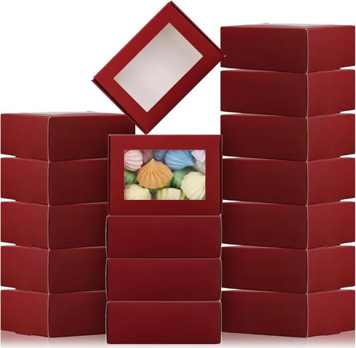 Vista 16 de Zonon 30 cajas de jabón para embalaje casero, mini cajas de papel kraft con ventana para panadería, dulces, jabón, embalaje de regalo