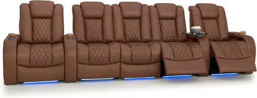 Vista 151 de Seatcraft Asiento de cine en casa Diamante Reclinable Individual Rojo