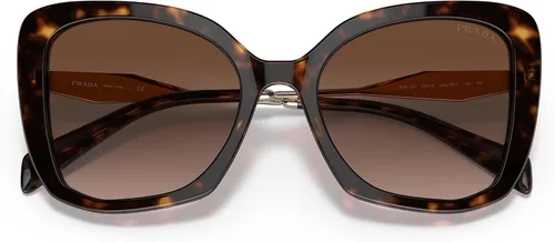 Vista 5 de Prada PR 03YS 2AU6S1 Tortoise - Gafas de sol de mariposa de plástico, lente marrón degradado, Carey