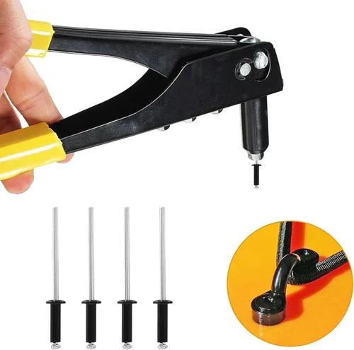 Vista 4 de BokWin 100 remaches de aluminio negros de 3/32 x 1/4 pulgadas para instalar kayak, canoa y accesorios para barcos