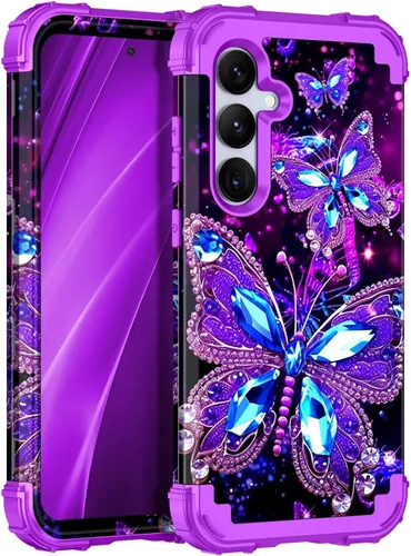 Vista 45 de Casetego Funda para Galaxy A16 5G, Tres Capas de Alta Resistencia Robusta a Prueba de Golpes, Protección Completa Rugosa de PC Duro + Parachoques