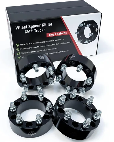 Vista 10 de Juego de espaciadores de rueda de 4 a 6 lengüetas de 1 pulgada de grosor, 0.984 in, LUG CENTRIC 6x5.5 - Compatible con Cadillac, Chevy, GMC