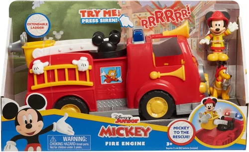 Vista 7 de Disney’s Mickey Mouse Mickey’s Fire Engine, Figure and Vehicle Playset, Lights and Sounds, Kids Toys for Ages 3 Up by Just Play