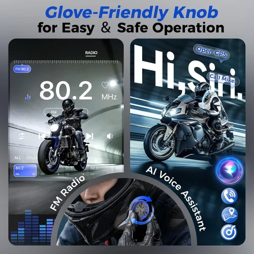 Vista 6 de Moman CPX Motorcycle Group - Intercomunicador de malla, sistema de comunicación de malla para 24 ciclistas BT5.4, casco con altavoz, auriculares