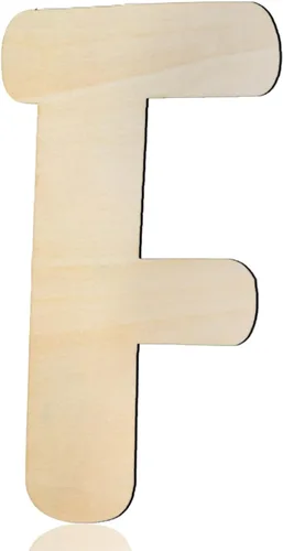 Vista 13 de Letras de Madera de 8 Pulgadas Letra de Madera A de 1/5 Pulgada de Grosor Recortes Letras del Alfabeto de Madera Sin Terminar para Decoración