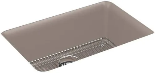 Vista 24 de KOHLER K-28001-CM5 Cairn Fregadero, 24 pulgadas, beige mate