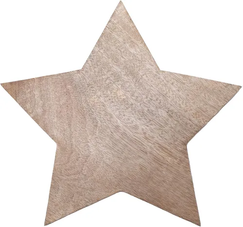 Vista 9 de Mary Square Tabla de cortar de queso de Navidad de madera de mango marrón natural (16,5 x 13,25 pulgadas)
