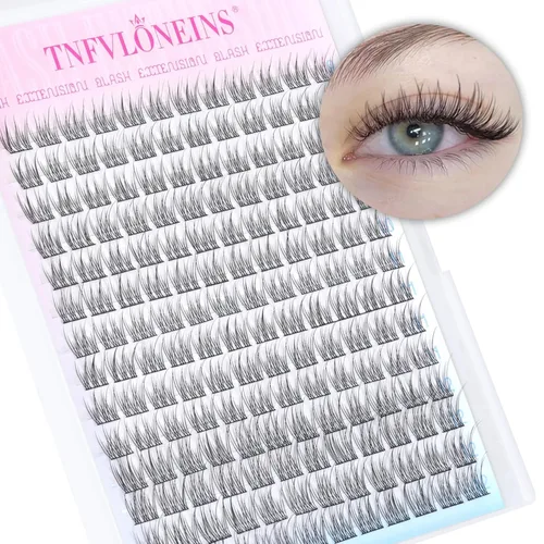 Vista 14 de Racimos de pestañas naturales, racimos de pestañas Wispy, 154 piezas, extensiones de pestañas en racimo, pestañas individuales, aspecto natural