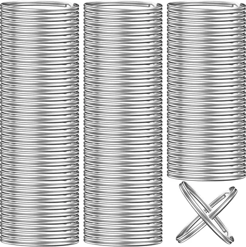 100 llaveros a granel, llaveros divididos, llaveros y manualidades de 1 pulgada (0.984 in)