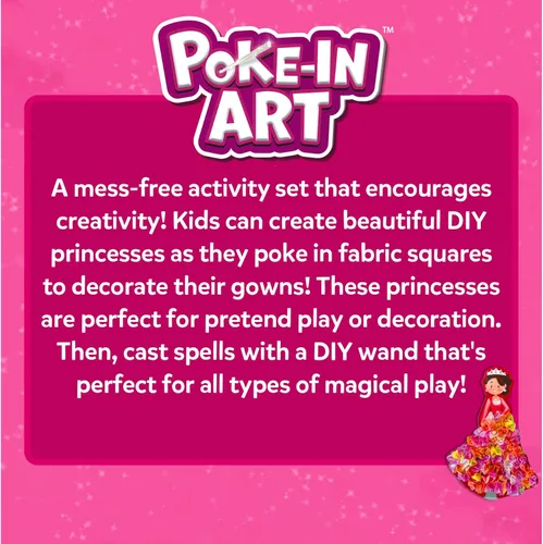 Vista 9 de Skillmatics Poke-in Art - Princesas mágicas, diversión sin desorden para niños, kits de manualidades de madera de bricolaje, actividad creativa