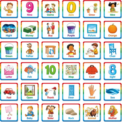 Vista 13 de Hebayy 36 pares de tarjetas flash de dibujos animados a juego de animales borrables (72 unidades, cada una mide 2 x 2 pulgadas)