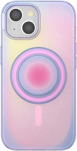 Vista 2 de PopSockets Funda para iPhone 15 con agarre redondo para teléfono compatible con MagSafe, funda de teléfono para iPhone 15, compatible con carga Aura