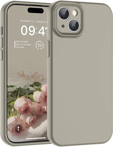 Vista 14 de SUPFINE - Funda diseñada para iPhone 12, silicona líquida premium con [forro de microfibra suave antiarañazos][protección de cámara mejorada], funda