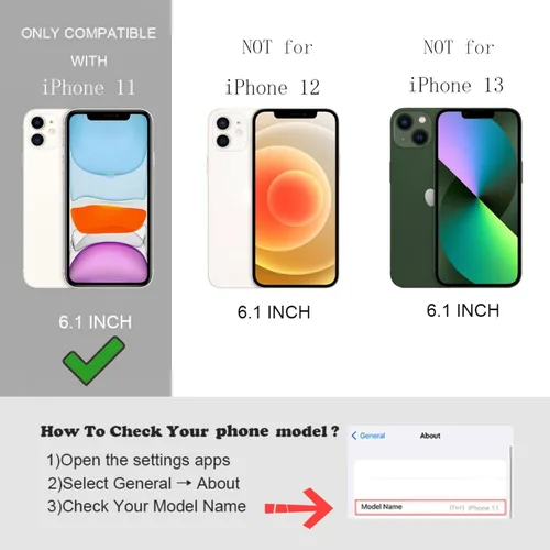 Vista 7 de UEEBAI - Funda magnética para iPhone 11, diseño de lazo, compatible con MagSafe, funda transparente delgada inalámbrica, antiamarilleo, a prueba