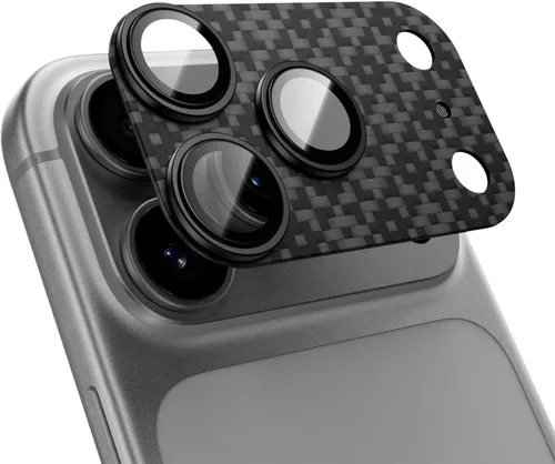 Vista 8 de BENKS ArmorWarrior - Protector de lente de cámara para iPhone 17 Pro, vidrio templado recubierto de AR con fibra de aramida, resistente a