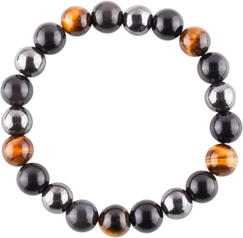 Vista 10 de Pulsera de purificación hecha a mano con piedras preciosas – Pulsera unisex elástica con cristales curativos de chakras, cuentas redondas de cuentas