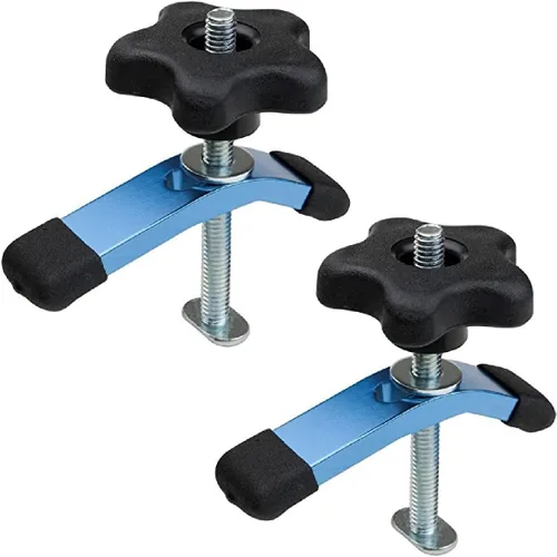 POWERTEC 71389 Abrazadera de sujeción en T mini, 3-5/8 pulgadas de largo x 3/4 pulgadas de ancho, paquete de 2