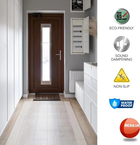 Vista 6 de Resilia - Protector para suelos de madera, antideslizante, transparente, vinilo plástico, Claro americano moderno.