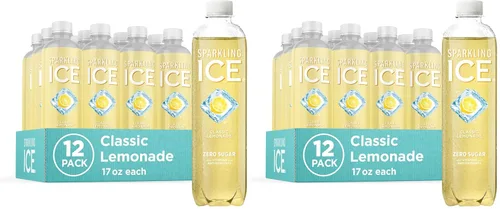Vista 21 de Sparkling Ice, Lima Limón. Agua con gas, con antioxidantes y vitaminas, cero azúcar. Botellas de 17 oz (Paquete de 12).