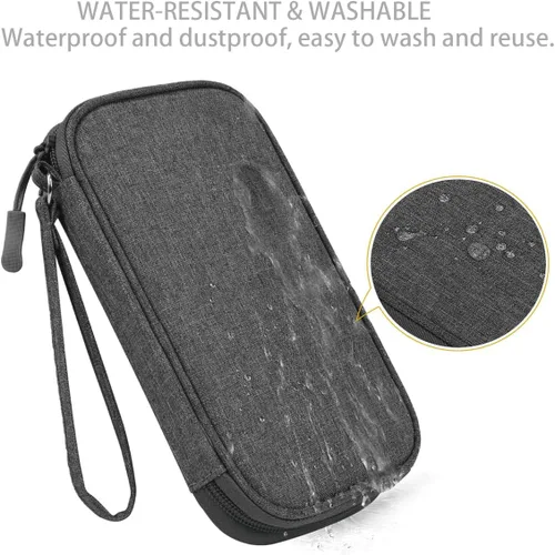 Vista 4 de Bolsa de organizador electrónico CAAORDKSO para viajes, USB, accesorios de cable, bolsa de organizador de accesorios electrónicos impermeable