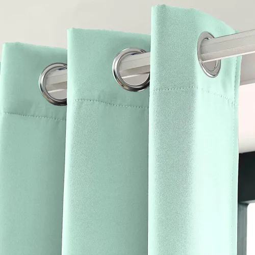 Vista 8 de LA PALMA Cortinas opacas con aislamiento térmico y ojales para sala de estar, cortinas de ventana para dormitorio, 2 paneles en 1 juego