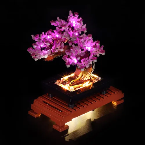 Vista 2 de Kit de iluminación LED Briksmax para árbol bonsái – Compatible con el modelo de bloques de construcción Lego 10281 – no incluye el set de Lego