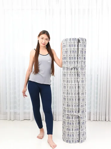 Vista 569 de Leewadee colchón tailandés enrollable para cama de invitados, tapete de yoga, para masaje tailandés, ecológico, orgánico y natural.