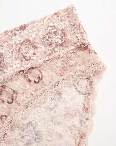 Vista 4 de Jessica Simpson Ropa interior hipster para mujer, paquete de 5 bragas sin costuras con ribete de encaje de microfibra, tallas S-XL