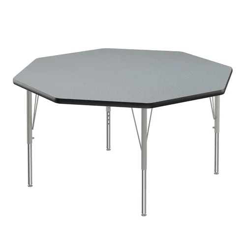 Vista 66 de Correll - Mesa rectangular de actividades para el aula de 24 x 36 pulgadas, altura ajustable (19-29 pulgadas), granito negro, parte superior