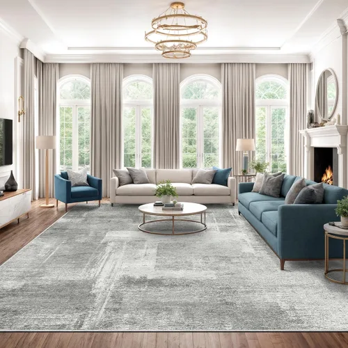 Vista 35 de zesthome Alfombras de 5 x 7 pulgadas - Alfombra lavable resistente a las manchas, alfombras modernas abstractas para sala de estar, dormitorio