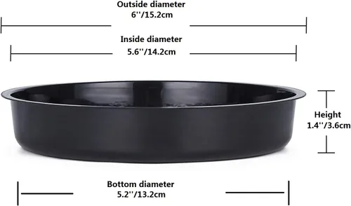 Vista 2 de Idyllize 5 piezas de bandeja de goteo de plástico negro de 6 pulgadas para macetas (6 pulgadas)