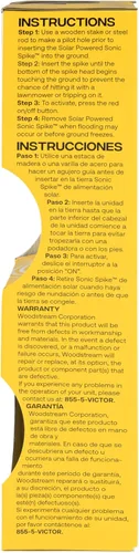 Vista 7 de Victor Mole and Gopher Solar Powered Sonic Spike - Repelente de topos y topos al aire libre - M9014 - Solución libre de químicos - Funciona