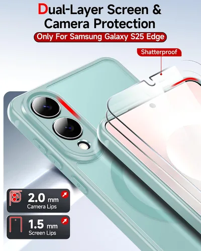 Vista 776 de LeYi Funda para teléfono Samsung-S23: protector de pantalla e imán MagSafe Púrpura