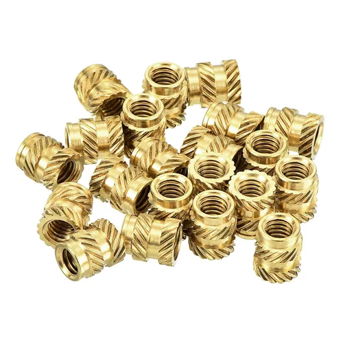 Vista 14 de uxcell Tuercas de inserción moleteadas, 80 piezas M2 x 3 mm L x 3.5 mm DI 3D Impresión de tuercas de latón Tuercas de rosca hembra Insertos de latón