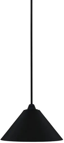 Vista 244 de Toltec Lighting Paramount - Mini colgante de 1 luz en acabado negro mate con cristal de arte perla de 7 pulgadas y estilo negro