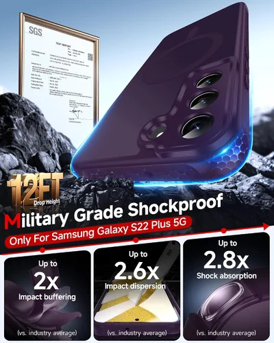 Vista 26 de LeYi Funda para teléfono Samsung-S23: protector de pantalla e imán MagSafe Púrpura