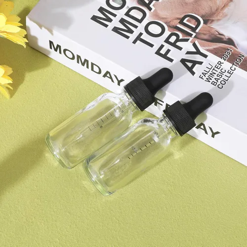 Vista 176 de NOOEEISS 4 piezas, botella con cuentagotas de 1 oz, botella de vidrio ámbar con cuentagotas, botellas de tintura con cuentagotas, acabado elegante