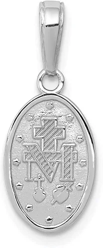 Vista 3 de 14k Gold Miraculous Medal Charm Fine Jewelry for Women