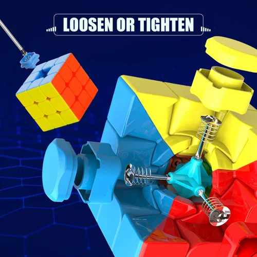 Vista 2 de STEAM Life Speed Cube - Juego de 3 cubos mágicos con cubos de velocidad de 3 x 3 y 2 x 2, cubo piramidal, colección Smoothly para niños