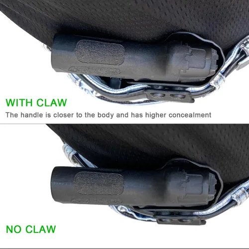 Vista 6 de POLE.CRAFT Kit de Garra para Funda para Funda IWB Kydex y Fundas de Pistola Plegables - Funda de Porte Oculto Interior a la Cintura Ala Modwing
